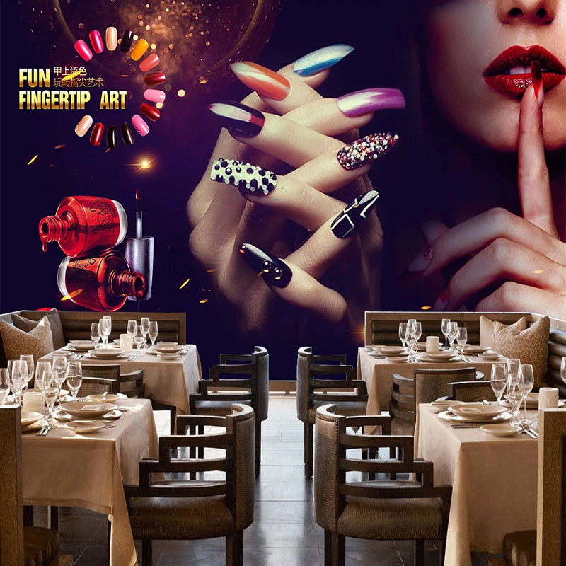 Beauty Makeup Wallpaper - Custom Elke Grootte Behang 3D Zelfklevende