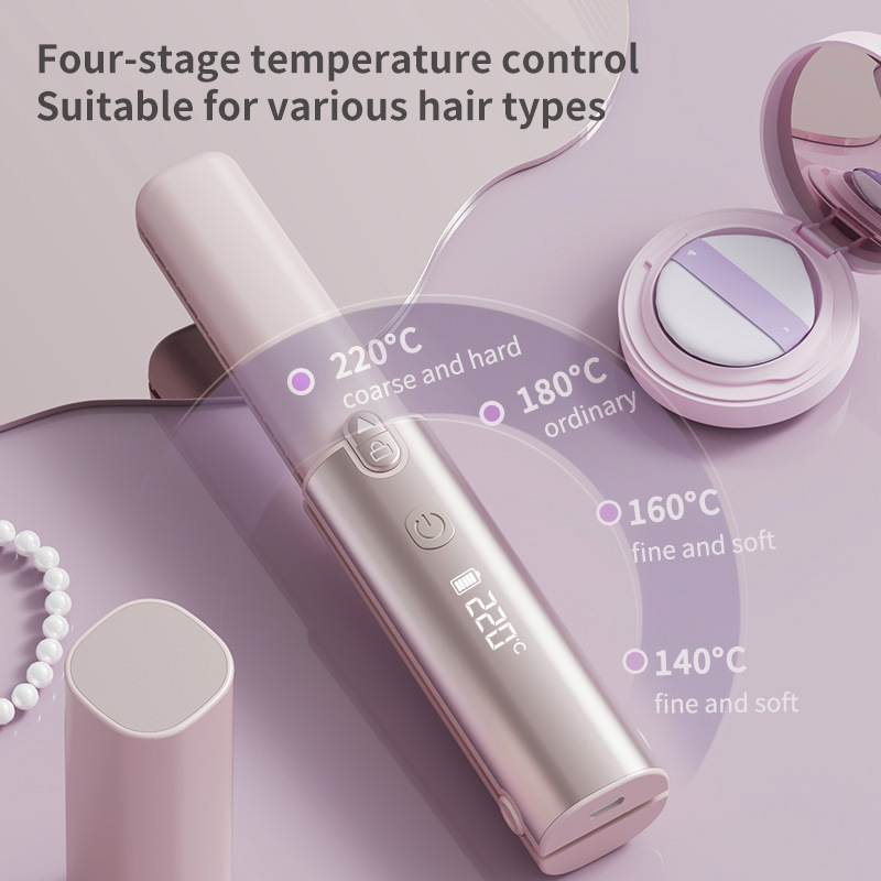 Hair Straightener - Draagbare draadloze oplaadbare haargereedschap borstel met