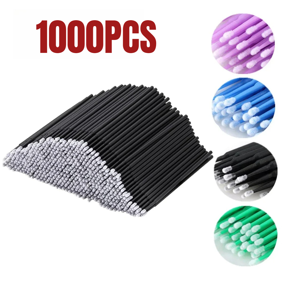 Beauty Makeup Remover - 1000/500PCS Wimperreinigingsborstel Zeer Kleurrijke Schoonheid Make-up
