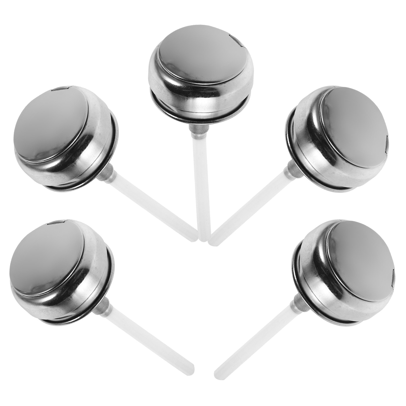 Beauty With Makeup - 5 stuks roestvrij staal aluminium push-down