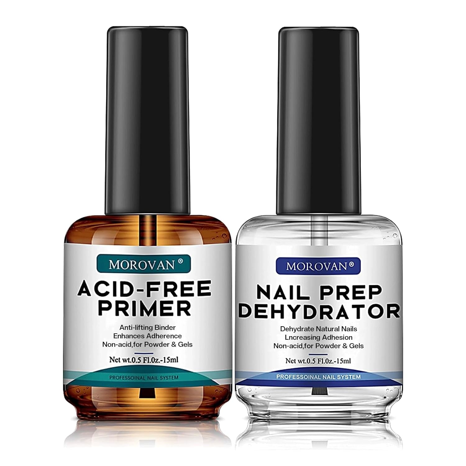 Nail Dehydrator Primer - Professionele natuurlijke nagelpreparatiedroger en nagelzuurvrije primerset,