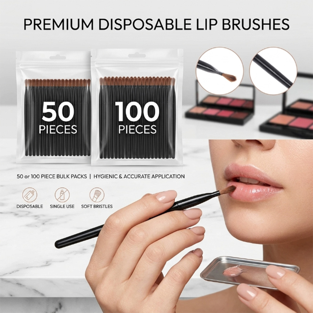 Beauty With Makeup - 50/100 stuks wegwerp lippenborstelset lippenstiftglansstokjes applicator