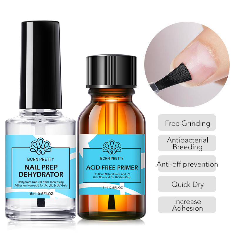 Nail Dehydrator Primer - BORN PRETTY 2-delige 15ml Nagelprimer &