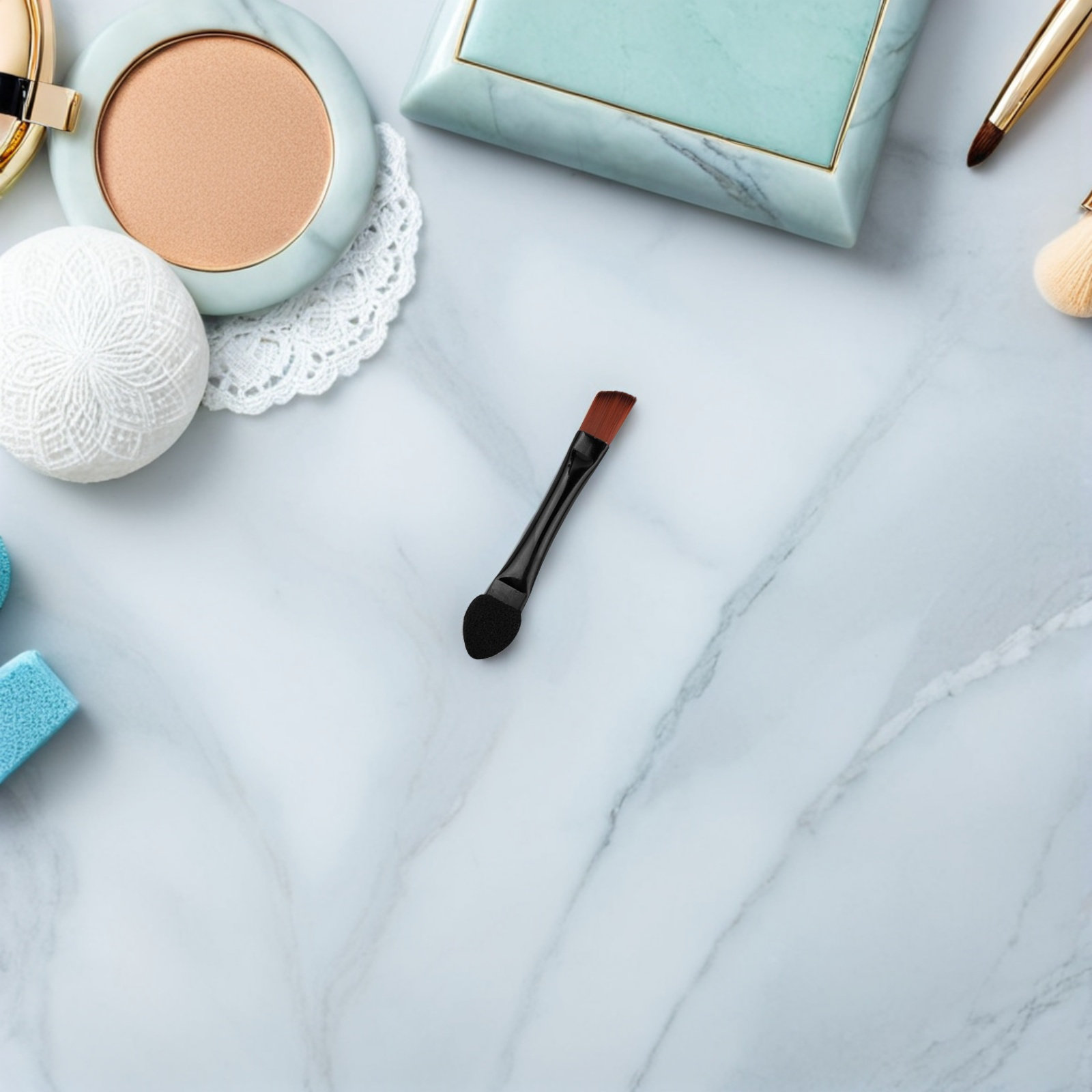 Beauty With Makeup - 50 stuks dubbelzijdige schuine borstel wenkbrauwspoolie