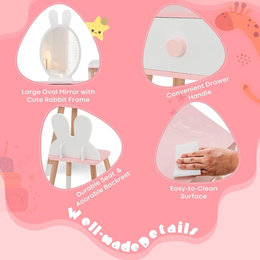 EY Kids Vanity, houten make-up - Beauty Makeup For Kids recensie en prijs
