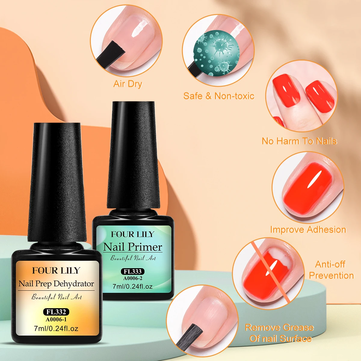 6-delige complete nagelverzorg - Nail Dehydrator Primer recensie en prijs